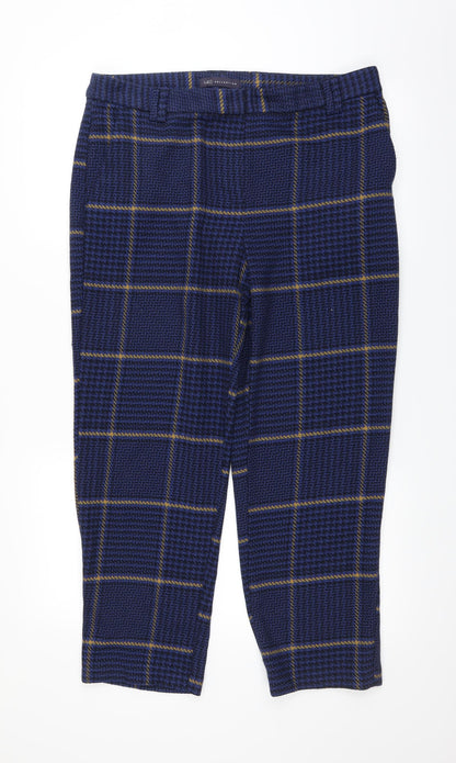 Womens UK Size 14 Marks and Spencer Regular Fit Dress Pants Blue Trousers