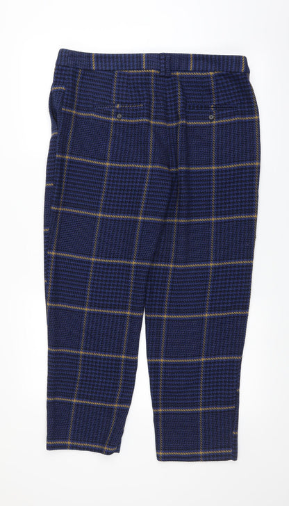 Womens UK Size 14 Marks and Spencer Regular Fit Dress Pants Blue Trousers
