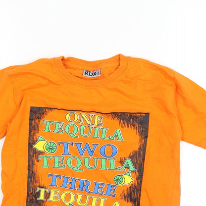 RDX Boys Orange   Basic T-Shirt Size 8 Years
