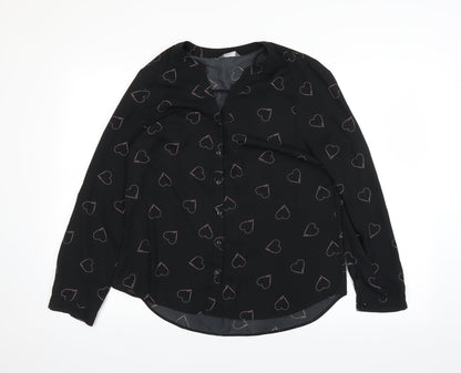 Papaya Womens Blue   Basic Button-Up Size 12