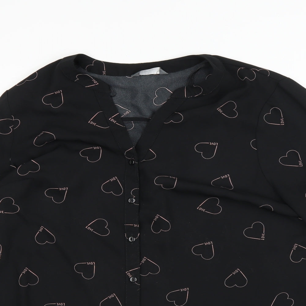 Papaya Womens Blue   Basic Button-Up Size 12