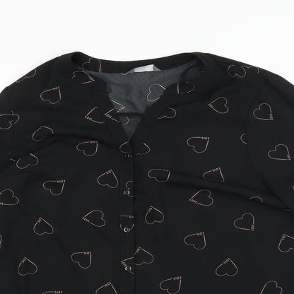 Papaya Womens Blue   Basic Button-Up Size 12