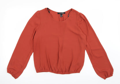 FOREVER 21 Womens Orange   Basic Blouse Size S