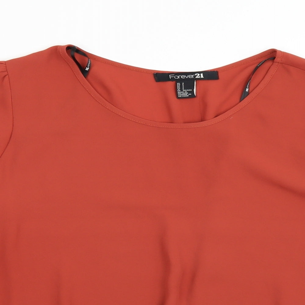 FOREVER 21 Womens Orange   Basic Blouse Size S
