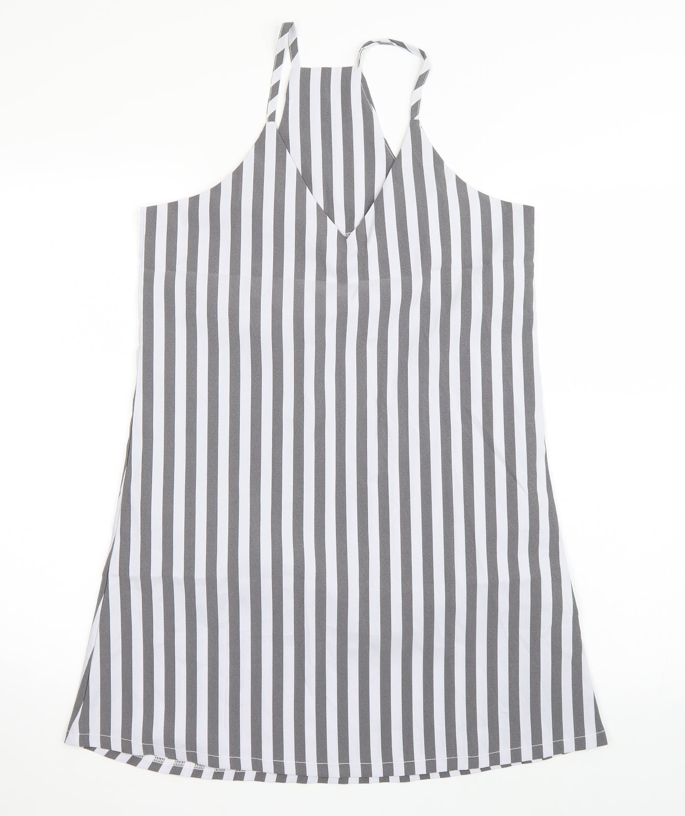 SheIn Womens Grey Striped  Tank Dress  Size S