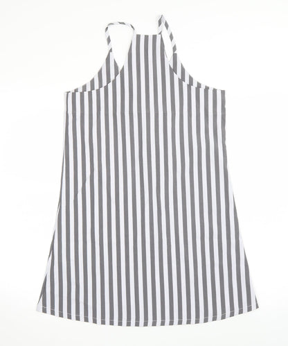 SheIn Womens Grey Striped  Tank Dress  Size S