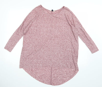 Womens UK Size 8 Blonde & Blonde Pink Basic T-Shirt