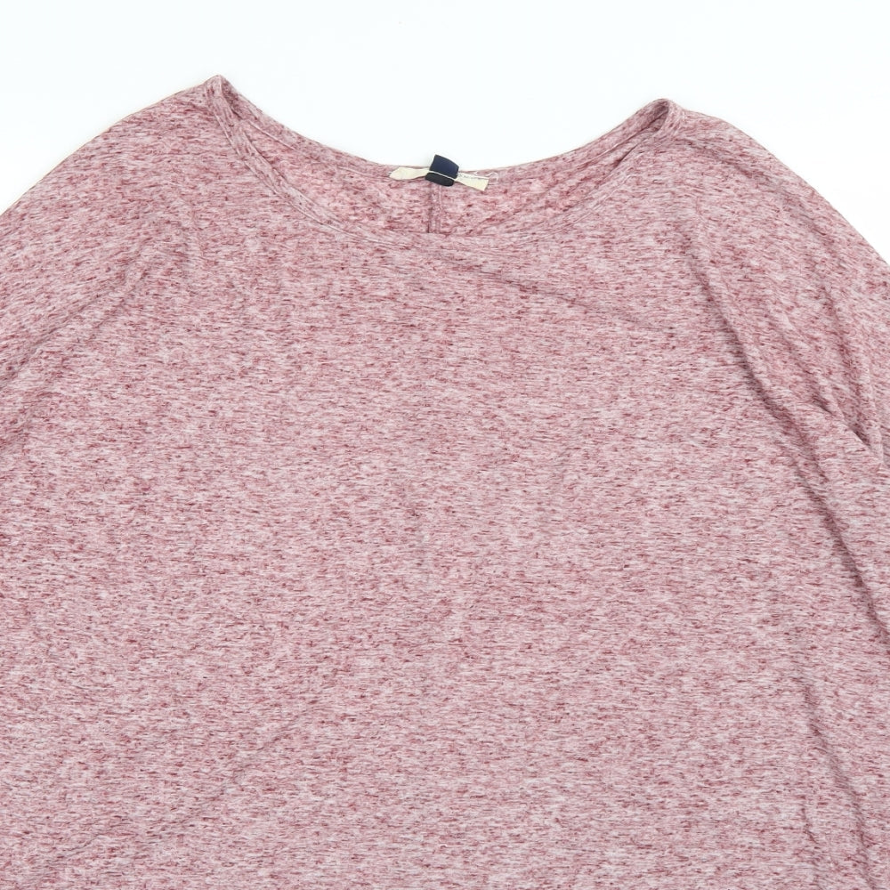 Womens UK Size 8 Blonde & Blonde Pink Basic T-Shirt