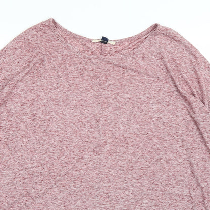 Womens UK Size 8 Blonde & Blonde Pink Basic T-Shirt