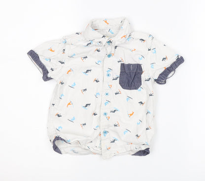 point cove Boys White   Basic Button-Up Size 2-3 Years  - surf