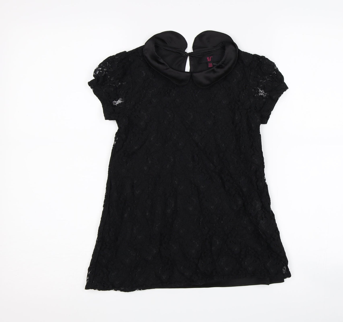 Young Dimension Girls Black   Basic T-Shirt Size 9-10 Years