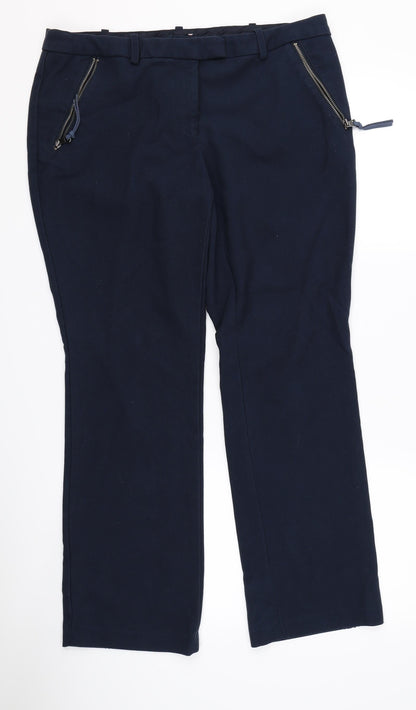 Womens UK Size 34 in NEXT Regular Fit  Blue Trousers