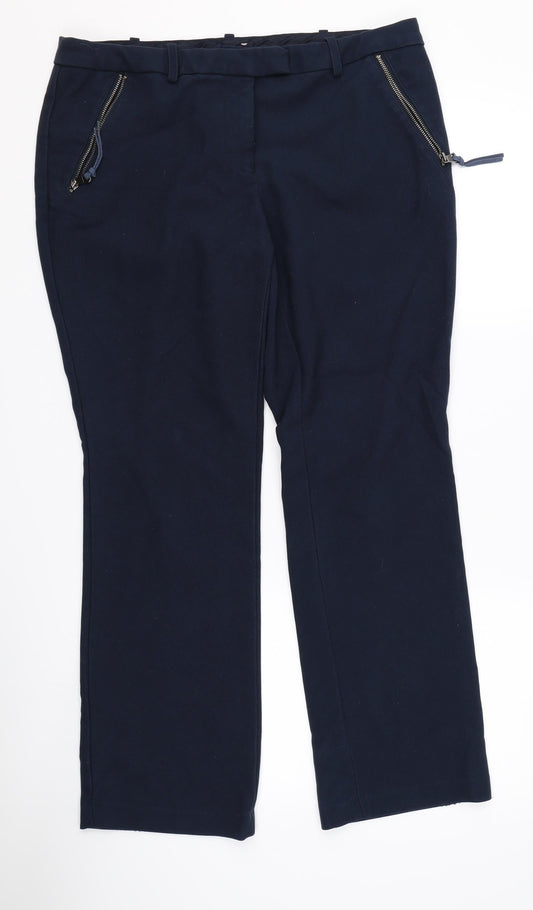 Womens UK Size 34 in NEXT Regular Fit  Blue Trousers