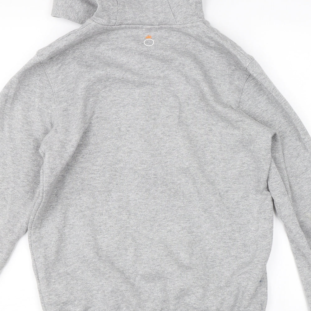 DECATHLON Girls Grey   Full Zip Hoodie Size 12-13 Years