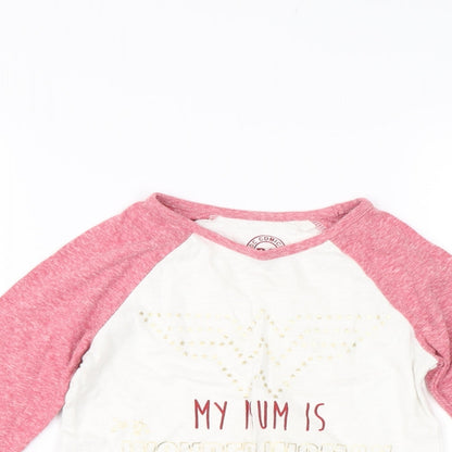 NEXT Girls Grey   Basic T-Shirt Size 5 Years  - my mum is wonder woman