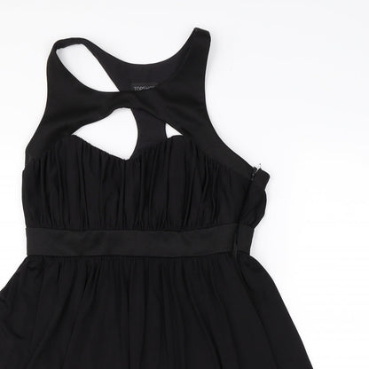 Topshop Womens Black   A-Line  Size 10  - Cut Out Neckline