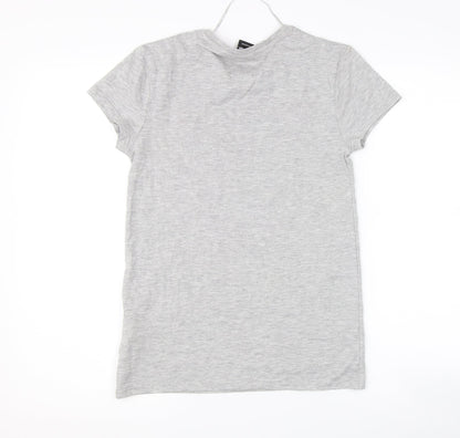Primark Womens Grey   Basic T-Shirt Size 4  - super mario