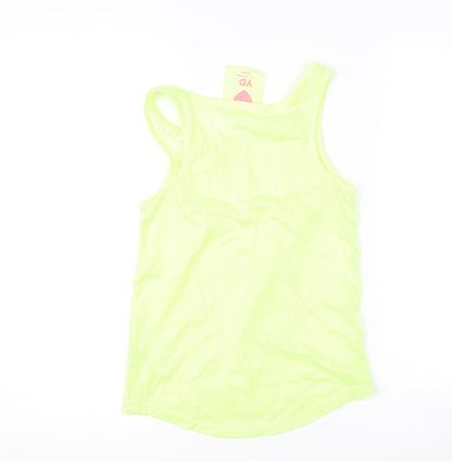 Young Dimension Girls Yellow   Basic Tank Size 11-12 Years  - neon