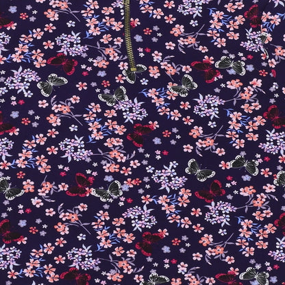 New Look Girls Blue Floral  Basic T-Shirt Size 14 Years