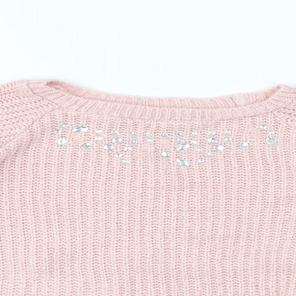 F&F Girls Pink   Pullover Jumper Size 8-9 Years