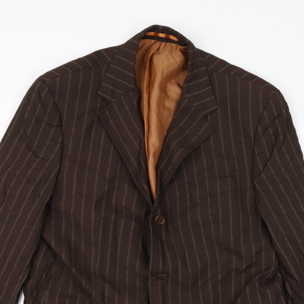 Mens UK Size L Preworn Regular Brown Suit Jacket