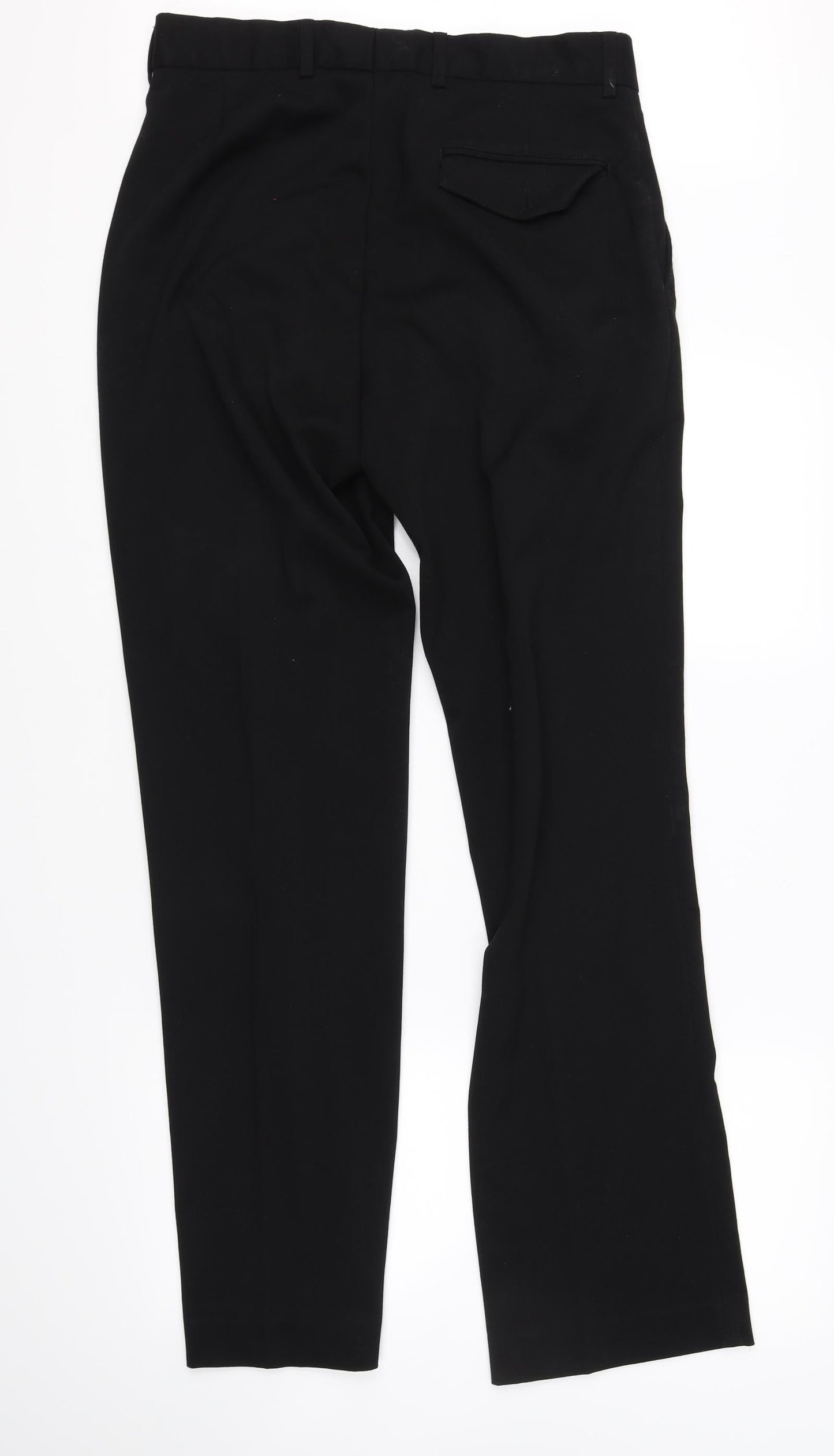 Womens UK Size 32 in St Bernard Regular Fit Dress Pants Black Trousers