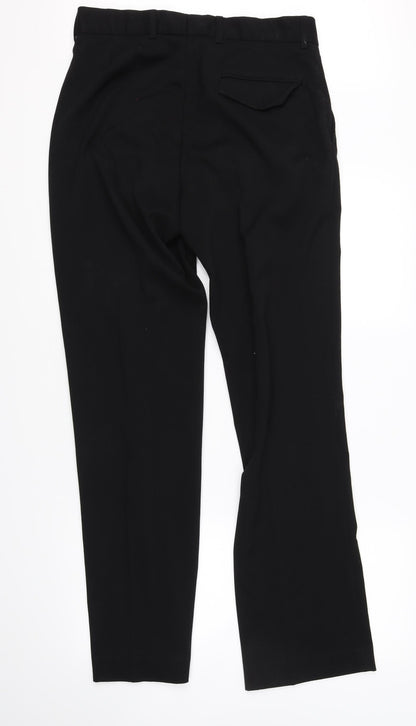 Womens UK Size 32 in St Bernard Regular Fit Dress Pants Black Trousers