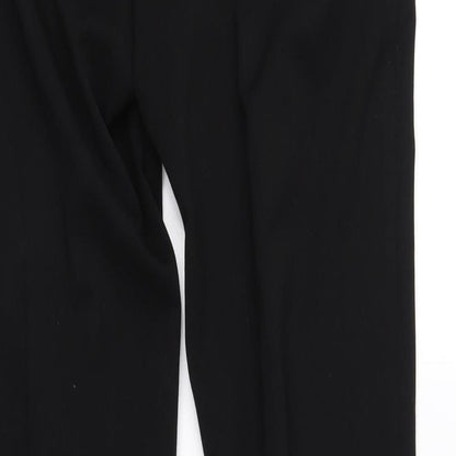 Womens UK Size 32 in St Bernard Regular Fit Dress Pants Black Trousers