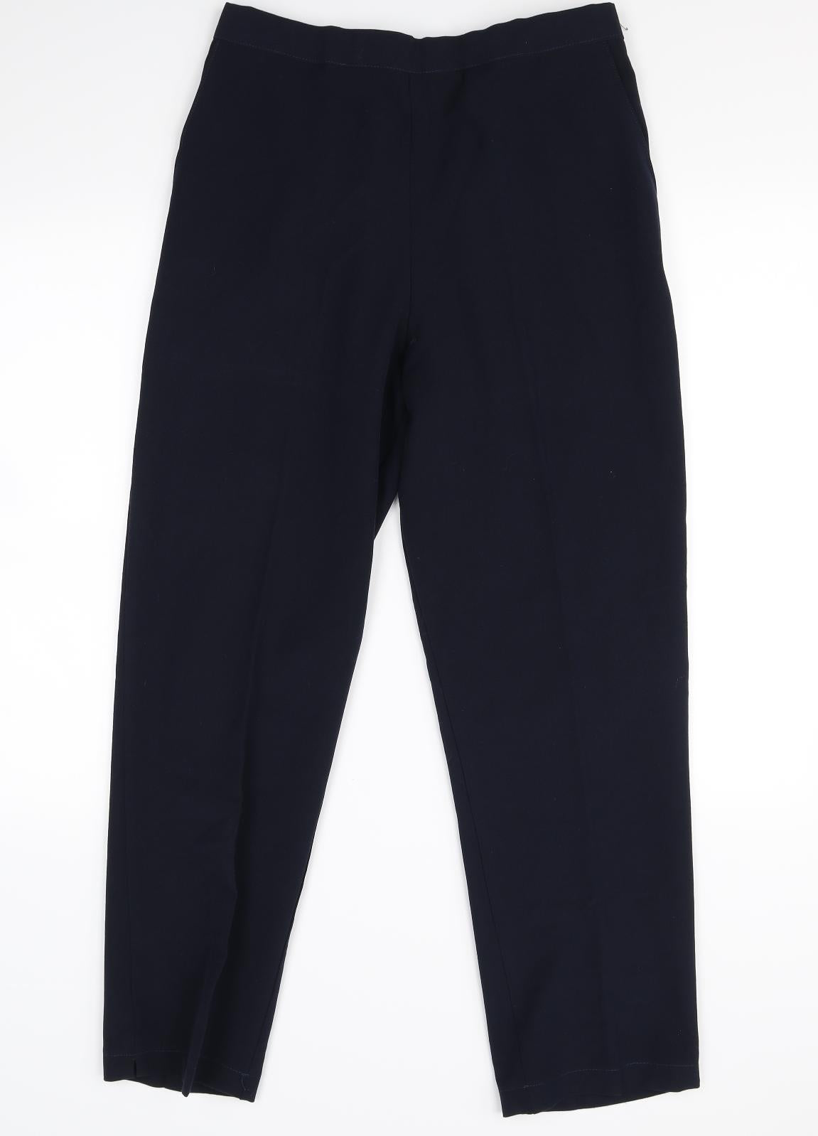 Womens UK Size 16 Preworn Regular Fit Dress Pants Blue Trousers