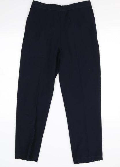 Womens UK Size 16 Preworn Regular Fit Dress Pants Blue Trousers