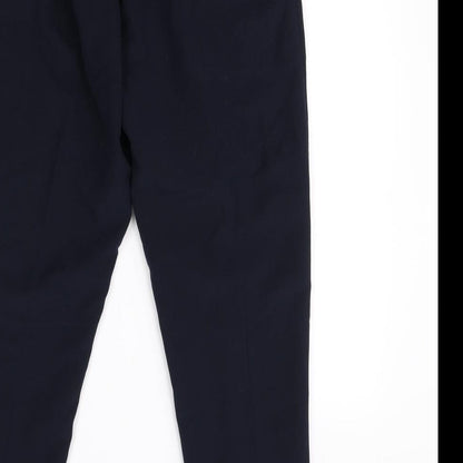 Womens UK Size 16 Preworn Regular Fit Dress Pants Blue Trousers