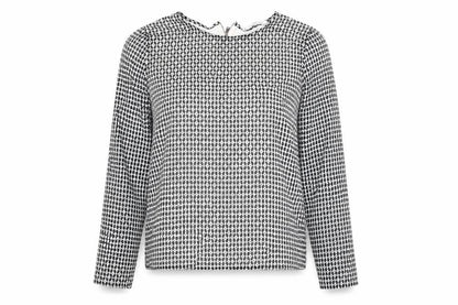 Mng Womens Black Polka Dot  Basic Blouse Size S