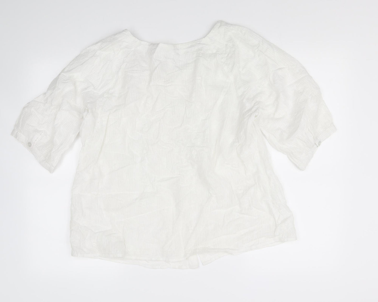 Womens UK Size 18 Preworn White Basic Blouse