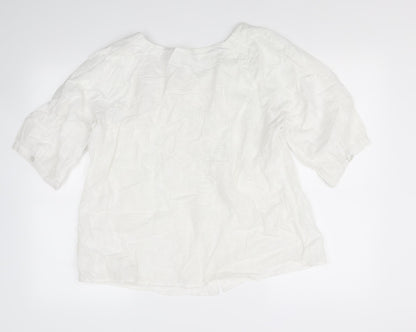Womens UK Size 18 Preworn White Basic Blouse