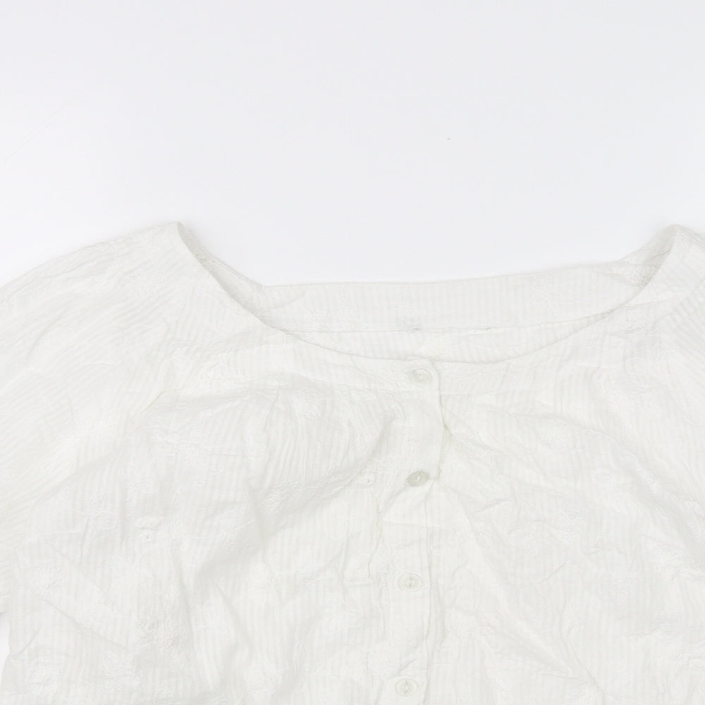 Womens UK Size 18 Preworn White Basic Blouse