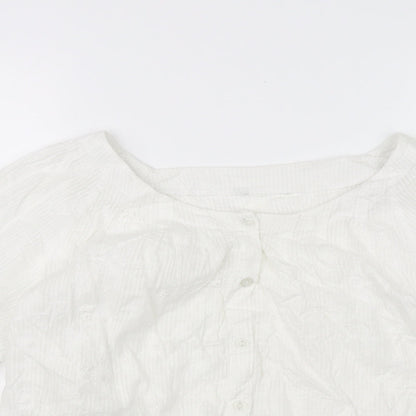 Womens UK Size 18 Preworn White Basic Blouse