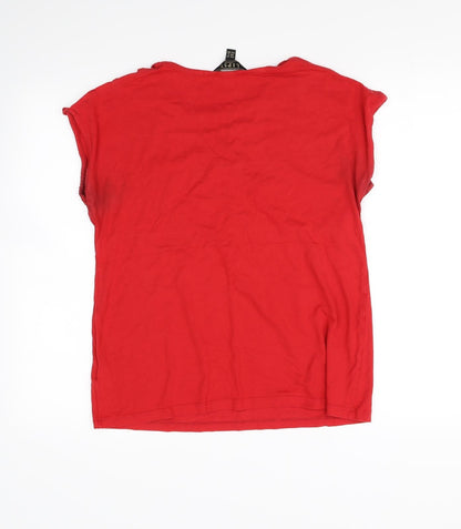 Lipsy Womens Red   Basic T-Shirt Size 10