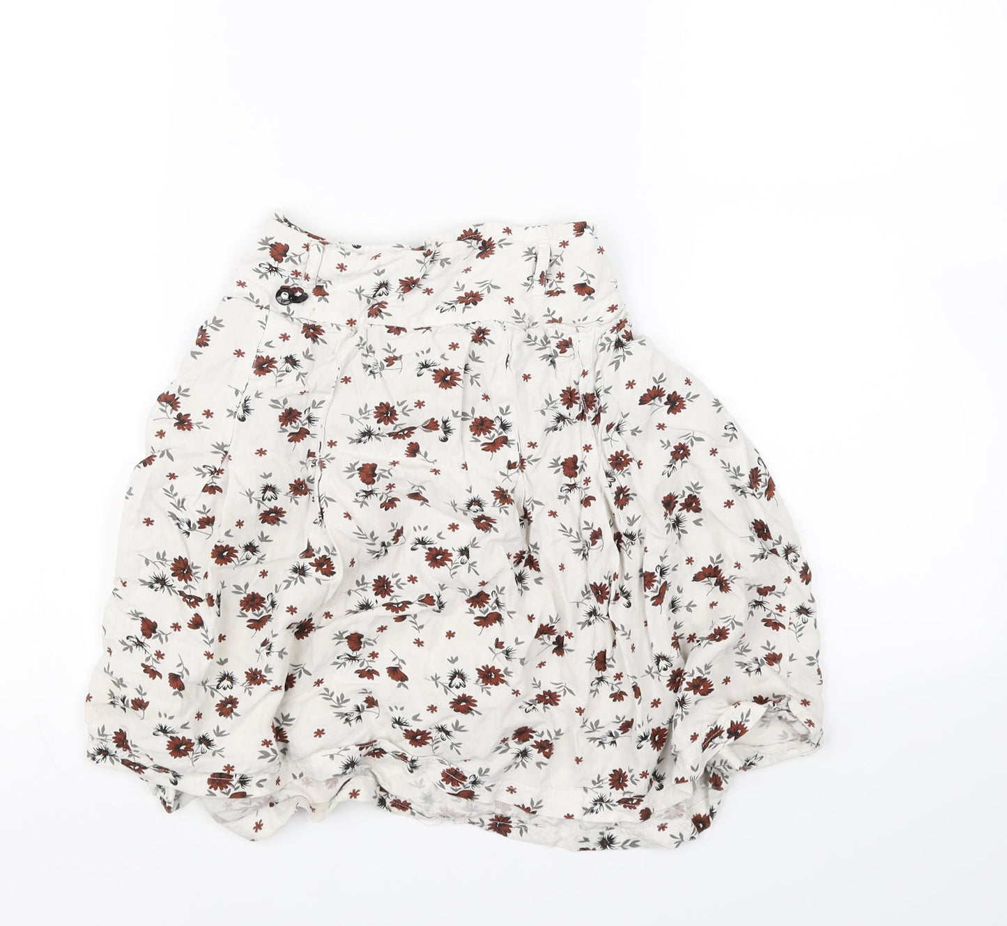 La Fille Womens White Floral  Mini Skirt Size 4