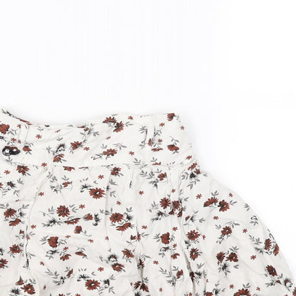La Fille Womens White Floral  Mini Skirt Size 4