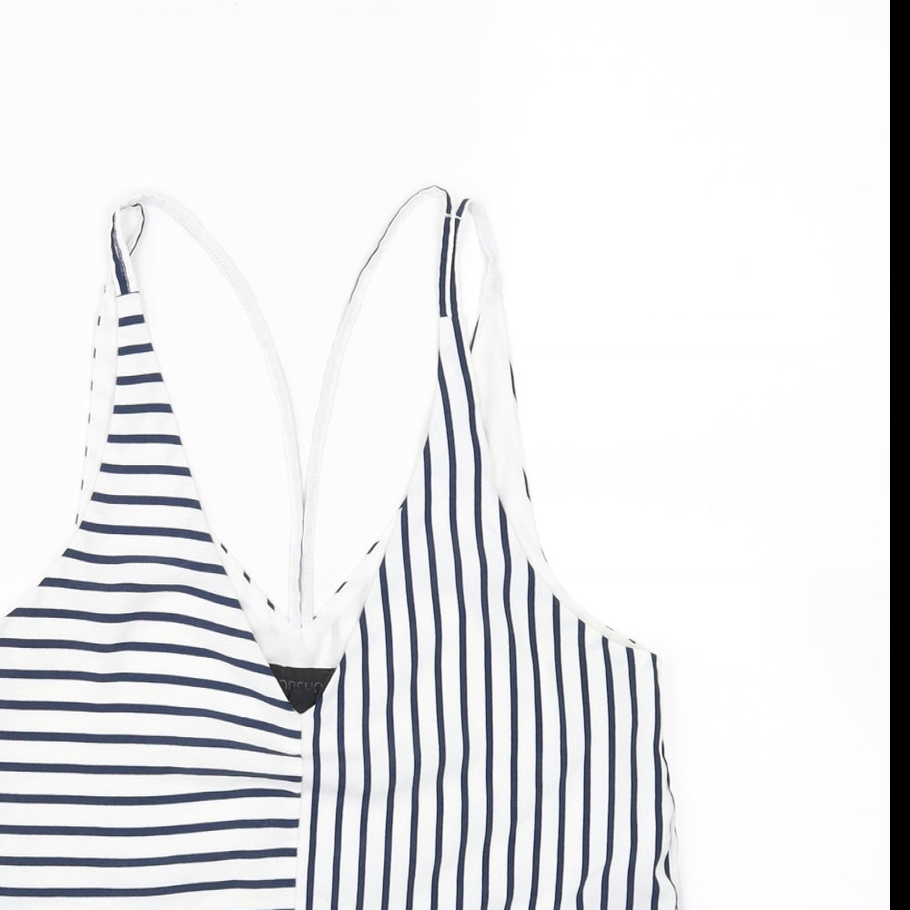 Womens UK Size 8 Topshop Blue Basic Tank