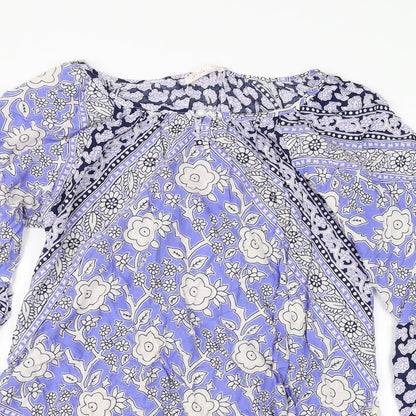 Style Womens Blue Floral  Shift  Size S