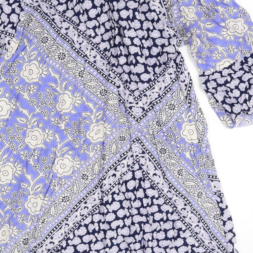 Style Womens Blue Floral  Shift  Size S