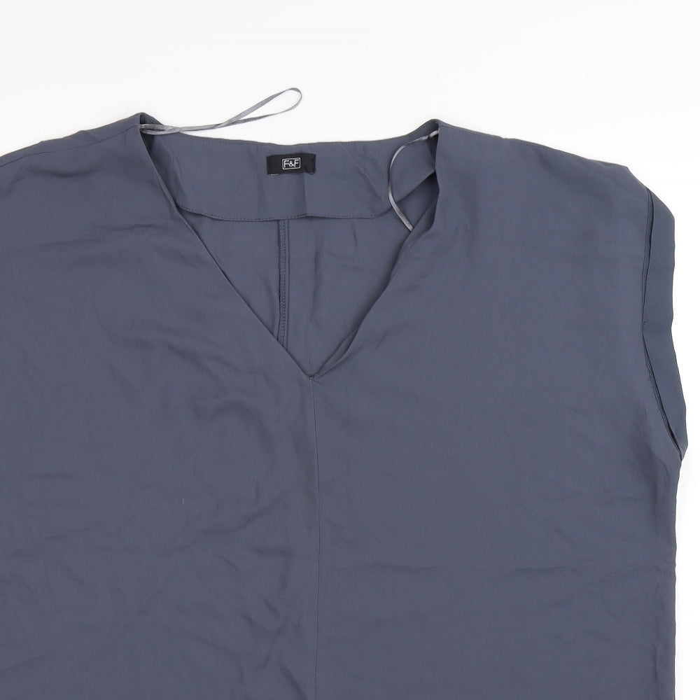 Womens UK Size 2 George Grey Tunic T-Shirt