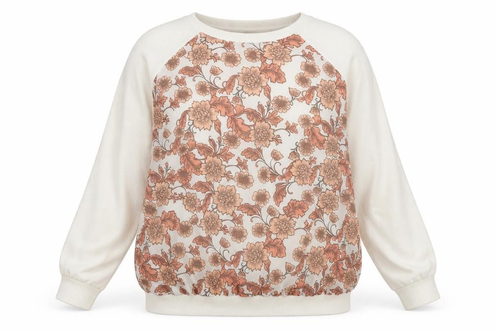 Dorothy Perkins Womens White Floral Knit Pullover Jumper Size 14  - chiffon front