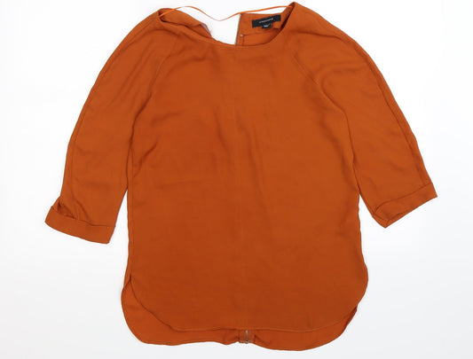 Womens UK Size 8 Atmosphere Brown Basic Blouse
