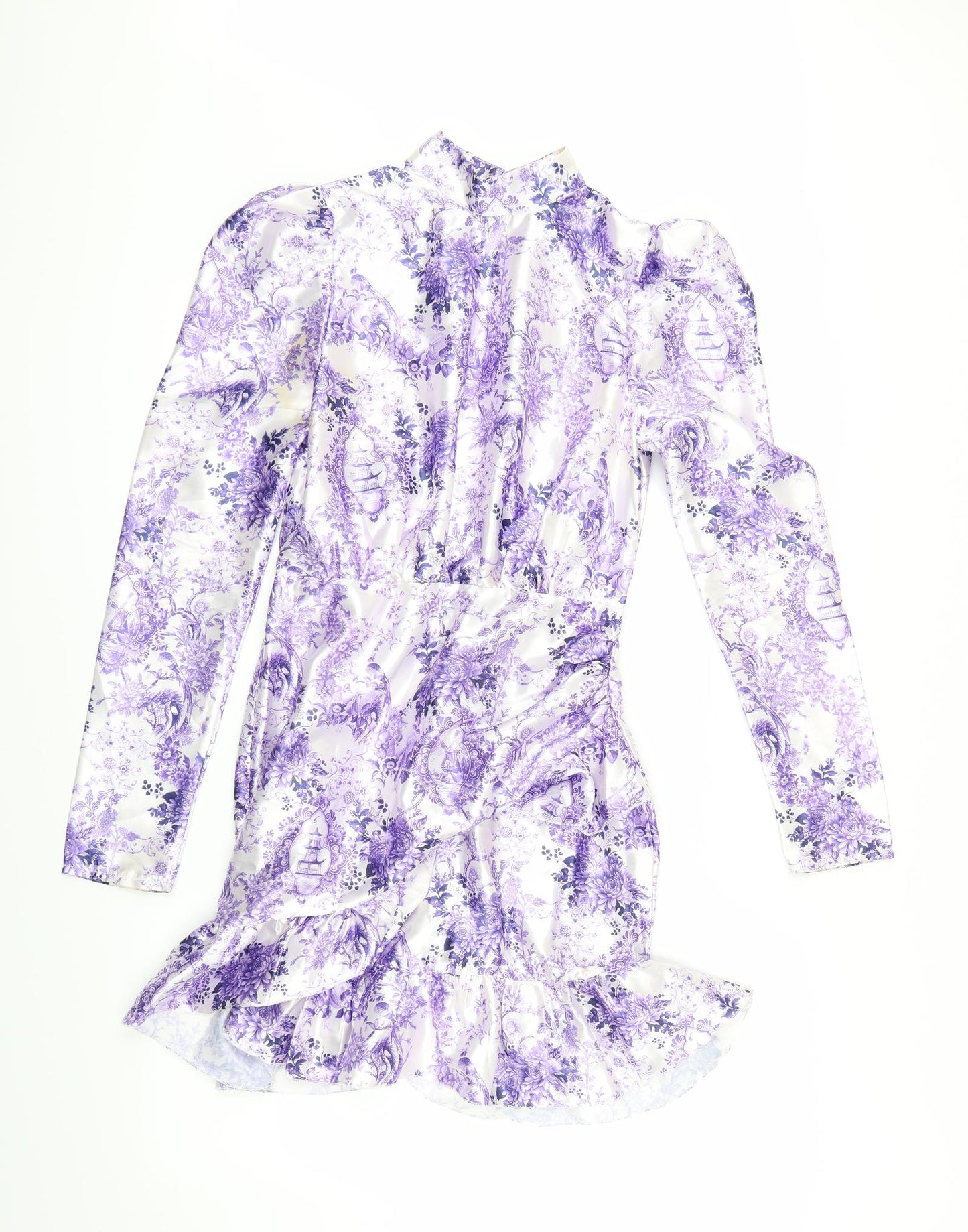 PRETTYLITTLETHING Womens White Geometric  Shift  Size 8