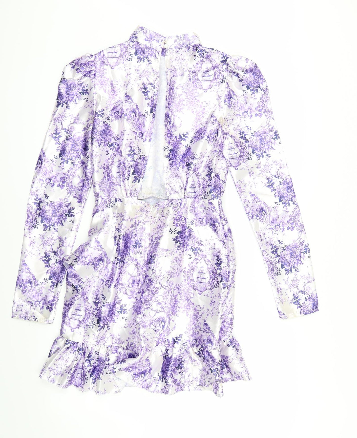 PRETTYLITTLETHING Womens White Geometric  Shift  Size 8