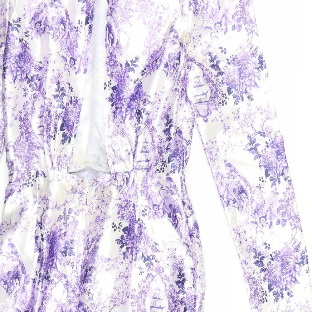 PRETTYLITTLETHING Womens White Geometric  Shift  Size 8