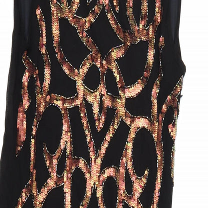 TD Womens Black Geometric  Shift  Size 10