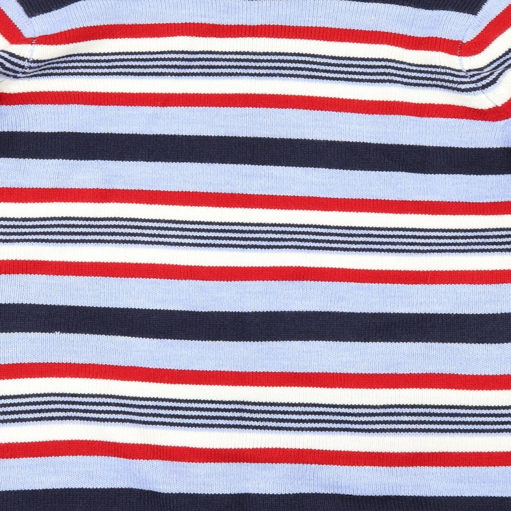 EWM Womens Blue Striped  Pullover Jumper Size M